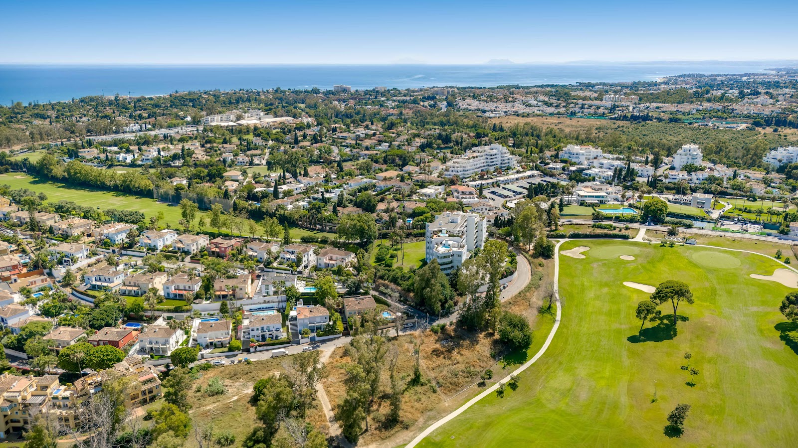 Aerial golf with sea – Costa del Sol, photo by Your Property Concept